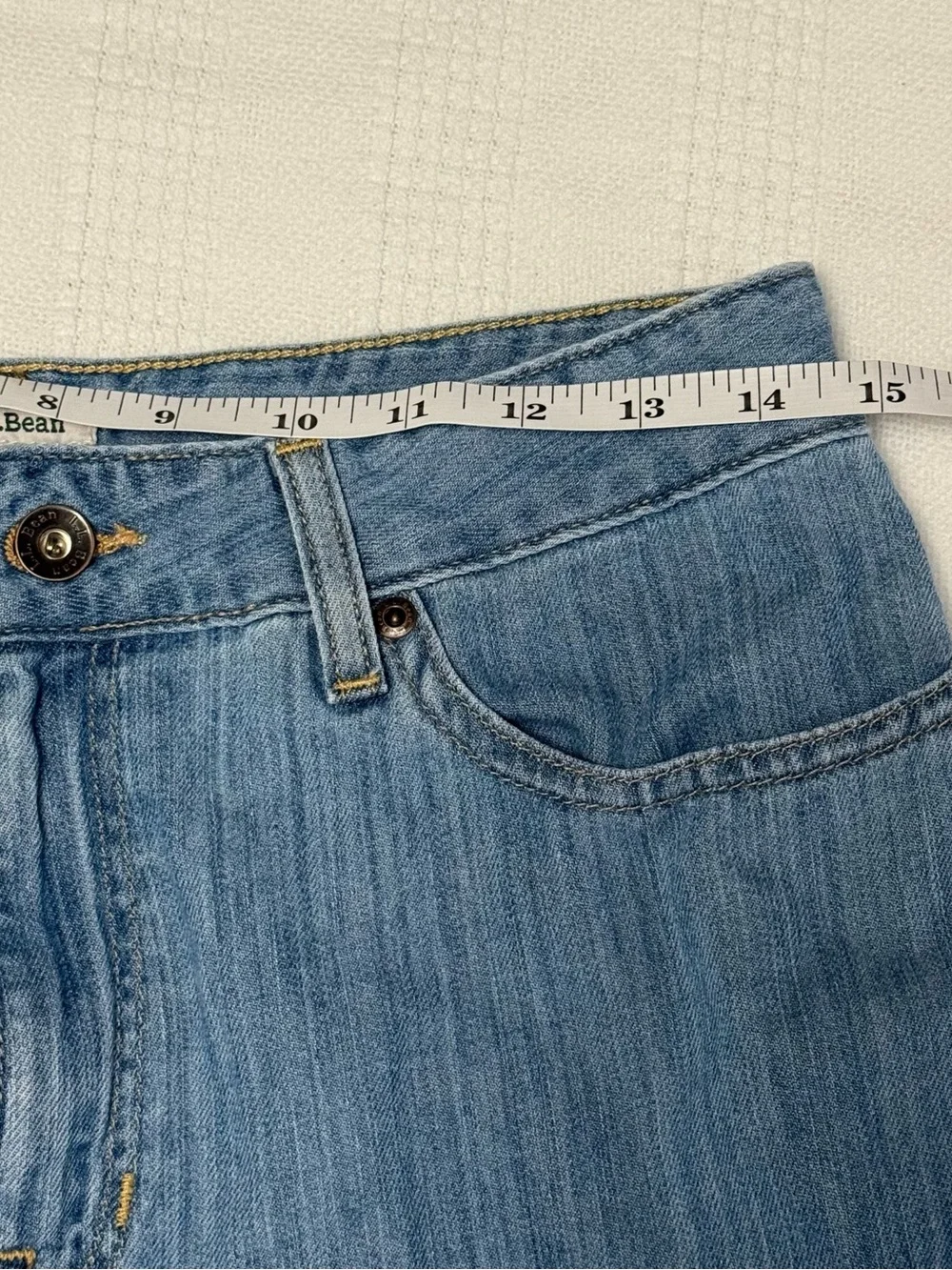 L.L. Bean Light Blue Denim Women's Bermuda Shorts Jorts